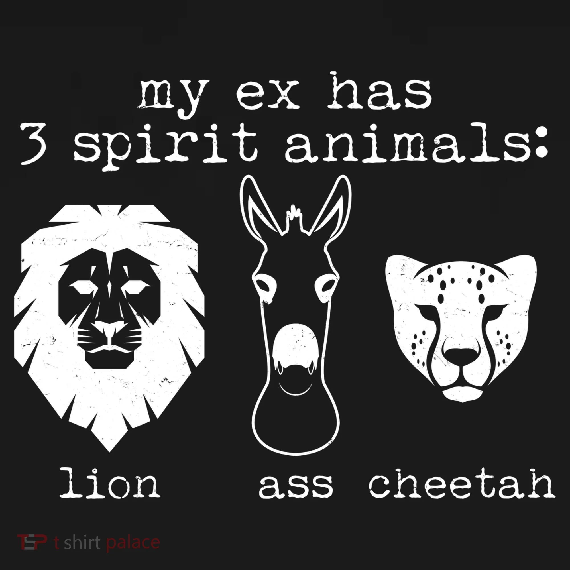 My Ex Has Three Spirit Animals Lion Ass Cheetah Ornament