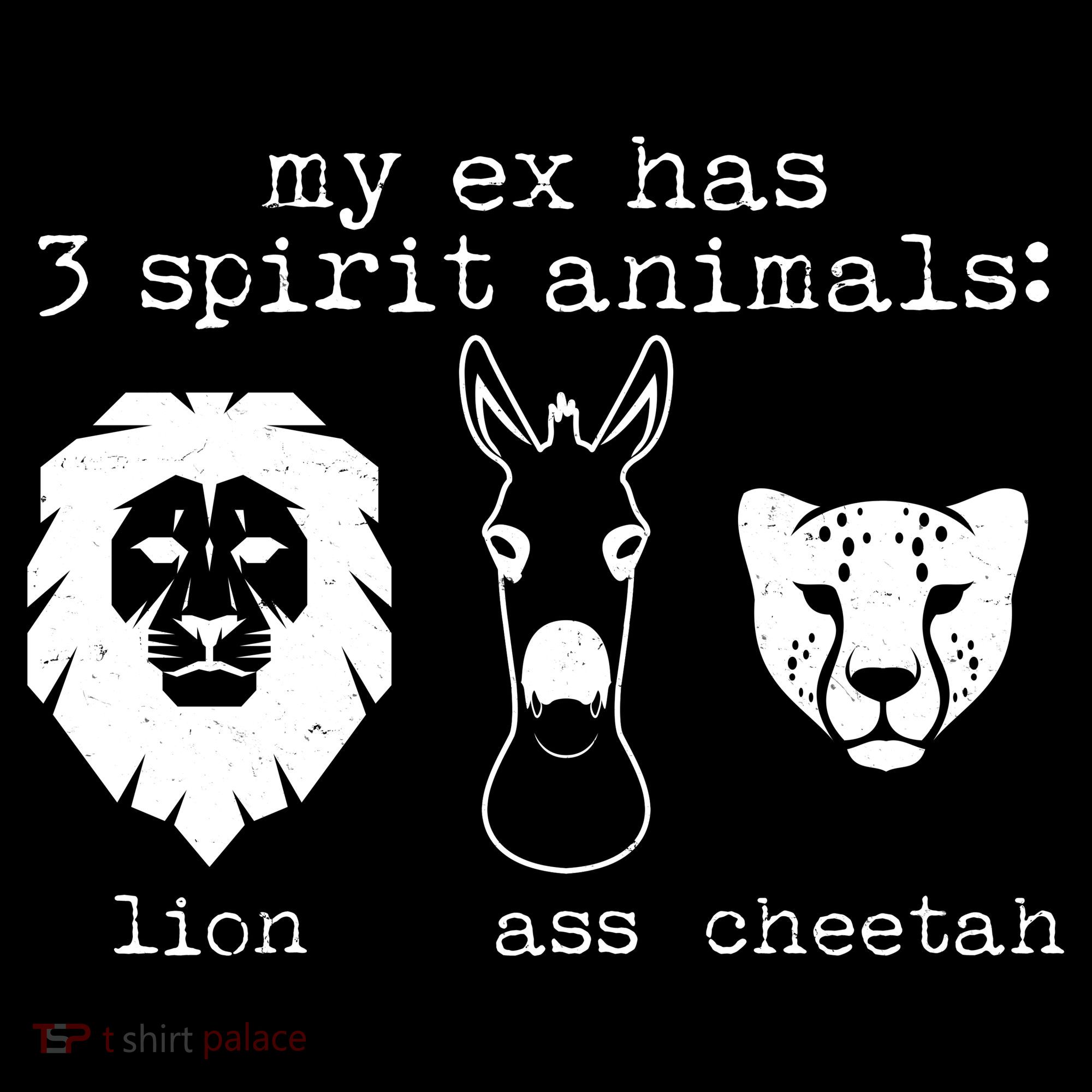 My Ex Has Three Spirit Animals Lion Ass Cheetah Women's Tank Top