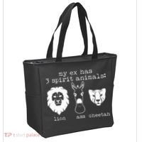My Ex Has Three Spirit Animals Lion Ass Cheetah Tote Bag thumb 2