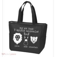My Ex Has Three Spirit Animals Lion Ass Cheetah Tote Bag thumb 3