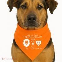 My Ex Has Three Spirit Animals Lion Ass Cheetah USA-Made Doggie Bandana thumb 1