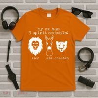 My Ex Has Three Spirit Animals Lion Ass Cheetah T-Shirt thumb 5