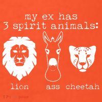 My Ex Has Three Spirit Animals Lion Ass Cheetah Visor thumb 3