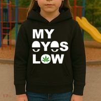 My Eyes Low Smoke Weed High Life Kids Hoodie thumb 3