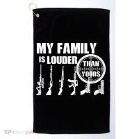 My Family Is Louder Than Yours Golf Towel thumb 0