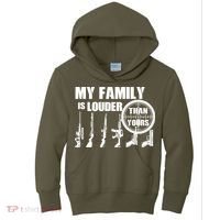 My Family Is Louder Than Yours Kids Hoodie thumb 0
