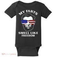 My Farts Smell Like Freedom Abraham Lincoln Baby Bodysuit thumb 0
