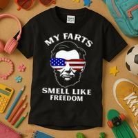 My Farts Smell Like Freedom Abraham Lincoln Kids T-Shirt thumb 3