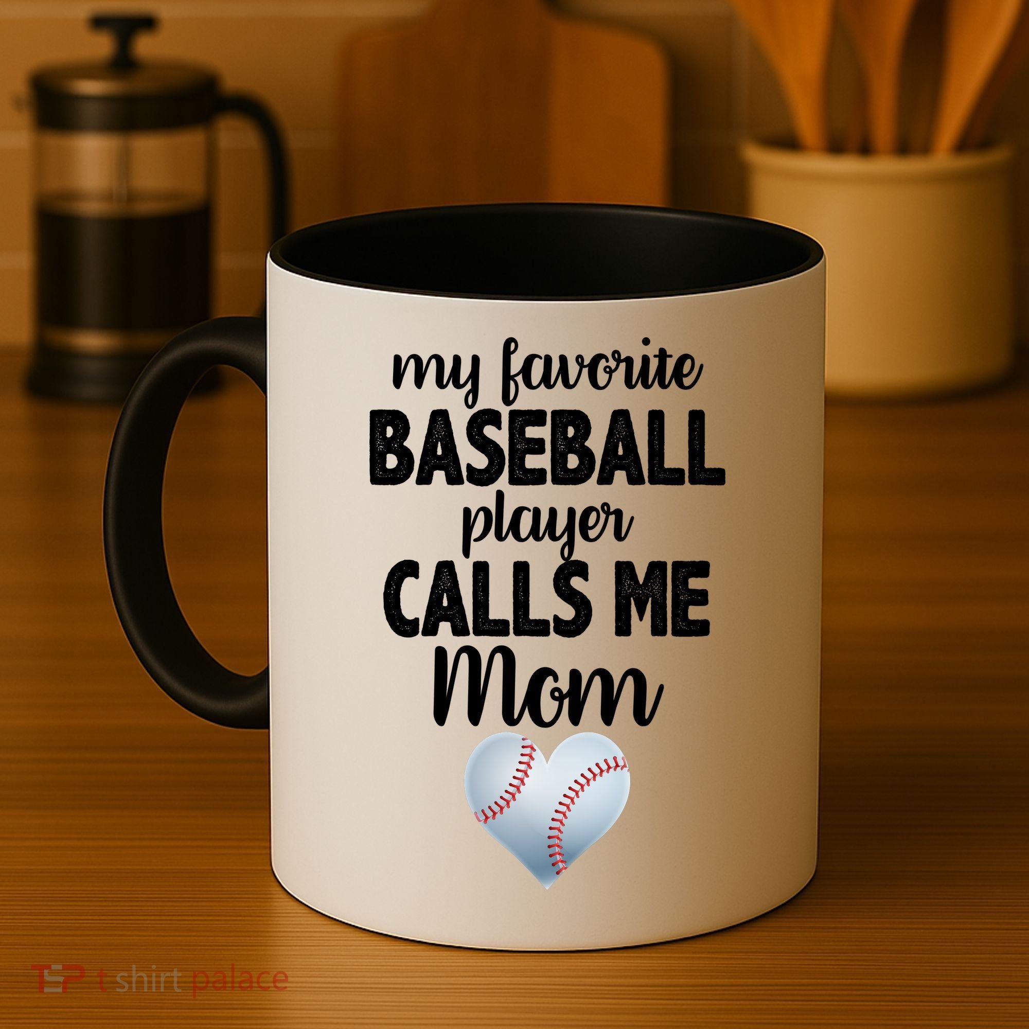 My Favorite Baseball Player Calls Me Mom Coffee Mug