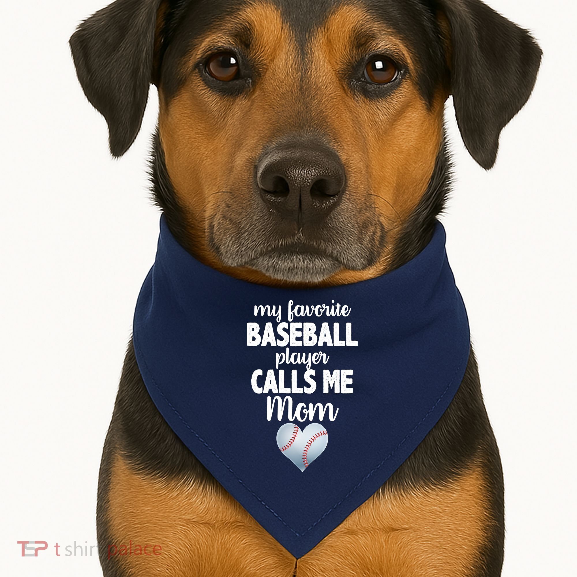 My Favorite Baseball Player Calls Me Mom USA-Made Doggie Bandana