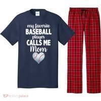 My Favorite Baseball Player Calls Me Mom Pajama Set thumb 0