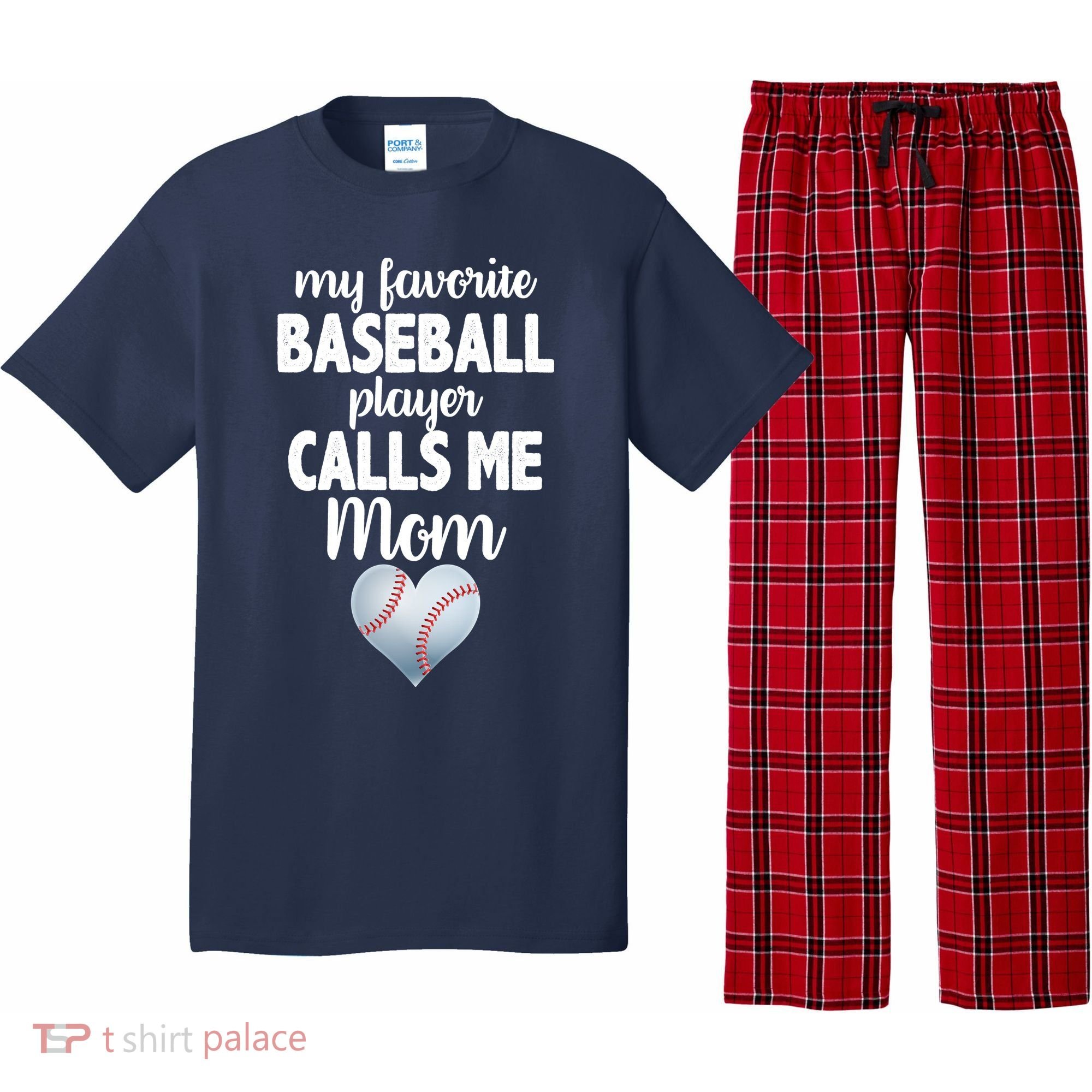 My Favorite Baseball Player Calls Me Mom Pajama Set