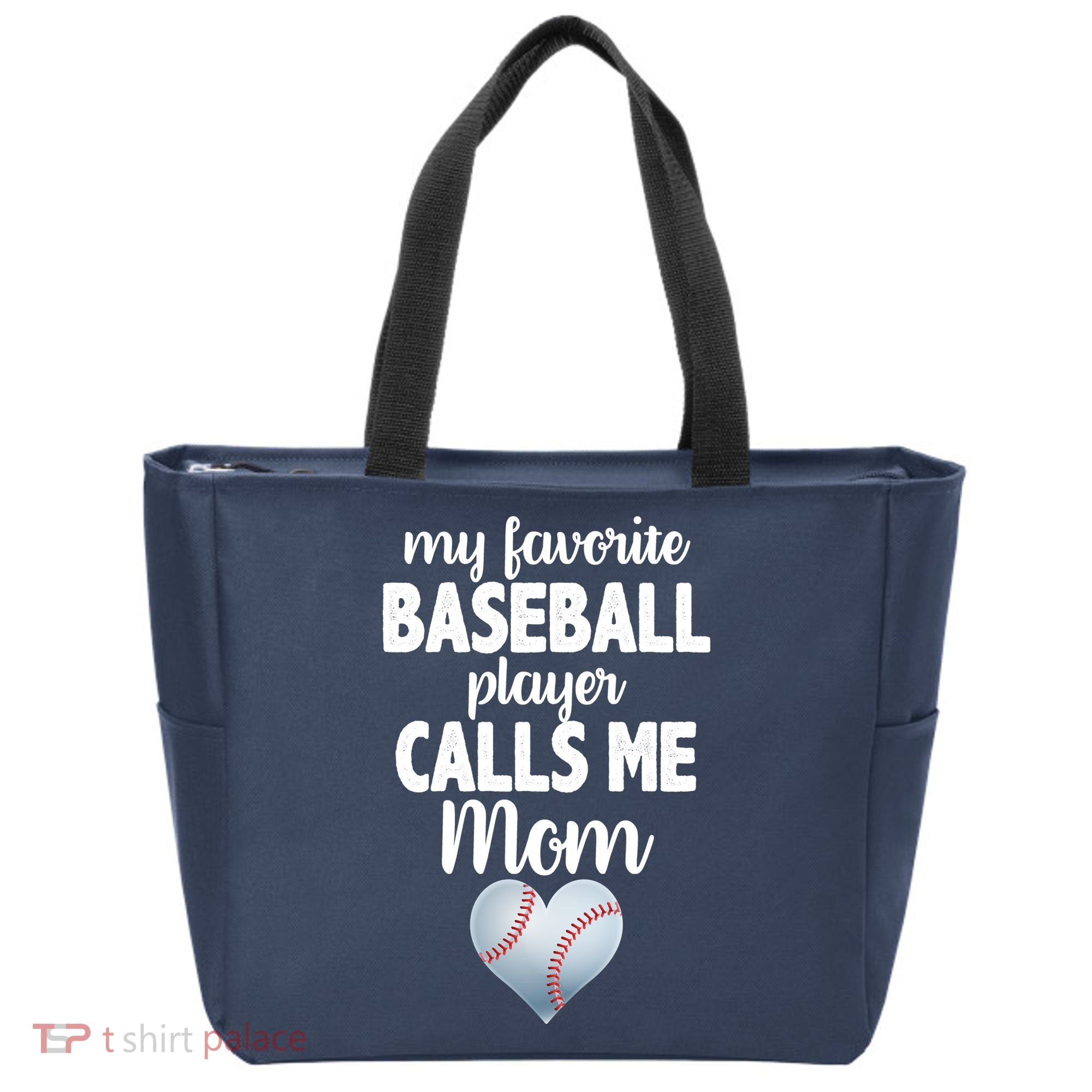 My Favorite Baseball Player Calls Me Mom Tote Bag