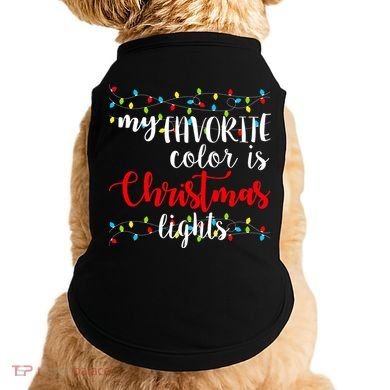 My Favorite Color Is Christmas Lights Doggie Tank