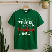 My Favorite Color Is Christmas Lights T-Shirt thumb 2