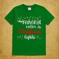My Favorite Color Is Christmas Lights T-Shirt thumb 5