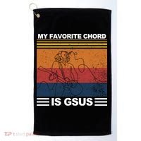My Favorite Cord Is Gsus Golf Towel thumb 0