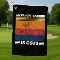 My Favorite Cord Is Gsus Golf Towel thumb 1