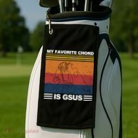 My Favorite Cord Is Gsus Golf Towel thumb 2