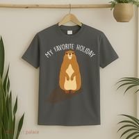 My Favorite Holiday Groundhog Day T-Shirt thumb 2
