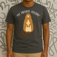 My Favorite Holiday Groundhog Day T-Shirt thumb 3