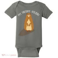 My Favorite Holiday Groundhog Day Baby Bodysuit thumb 0