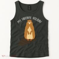My Favorite Holiday Groundhog Day Tank Top thumb 2
