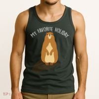 My Favorite Holiday Groundhog Day Tank Top thumb 3