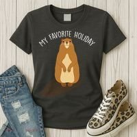 My Favorite Holiday Groundhog Day Women's T-Shirt thumb 3