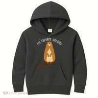 My Favorite Holiday Groundhog Day Kids Hoodie thumb 0