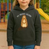 My Favorite Holiday Groundhog Day Kids Hoodie thumb 3