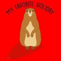 My Favorite Holiday Groundhog Day Santa Hat thumb 1