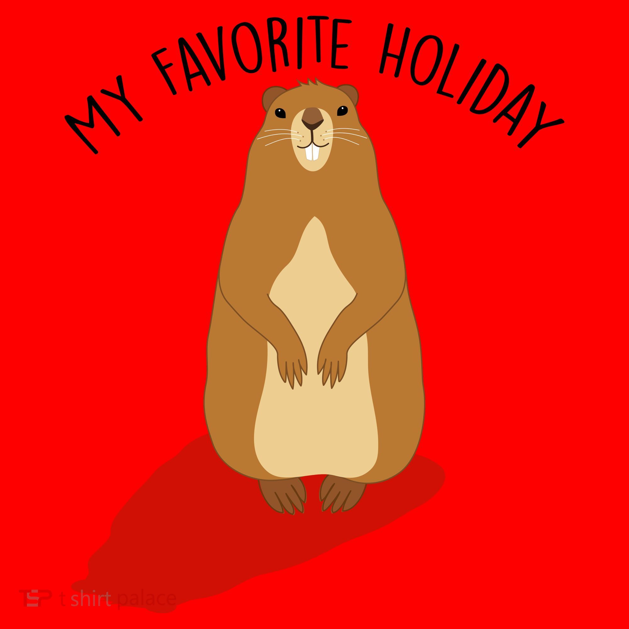 My Favorite Holiday Groundhog Day Santa Hat