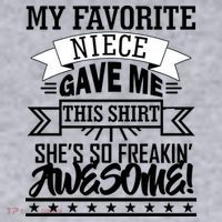 My Favorite Niece Gave Me This Women's Racerback Cropped Tank thumb 2