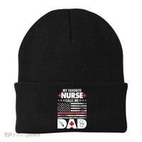 My Favorite Nurse Calls Me Dad Support Frontline Beanie thumb 0