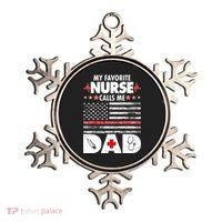 My Favorite Nurse Calls Me Dad Support Frontline Ornament thumb 0