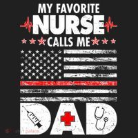 My Favorite Nurse Calls Me Dad Support Frontline Hat thumb 2
