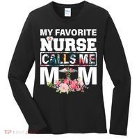 My Favorite Nurse Calls Me Mom Women's Long Sleeve Shirt thumb 0