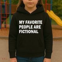 My Favorite People Are Fictional Kids Hoodie thumb 3