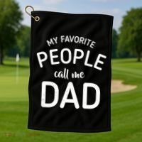 My Favorite People Call Me Dad Golf Towel thumb 1