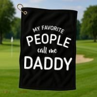 My Favorite People Call Me Daddy Golf Towel thumb 1