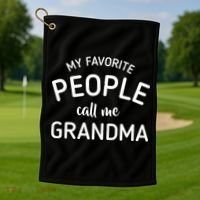My Favorite People Call Me Grandma Golf Towel thumb 1