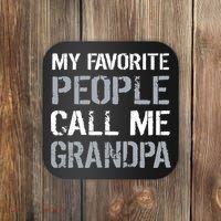 My Favorite People Call Me Grandpa Coaster thumb 0