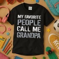 My Favorite People Call Me Grandpa Kids T-Shirt thumb 3
