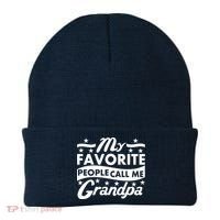 My Favorite People Call Me Grandpa Father's Day Beanie thumb 0