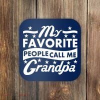 My Favorite People Call Me Grandpa Father's Day Coaster thumb 0