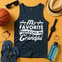 My Favorite People Call Me Grandpa Father's Day Tank Top thumb 4