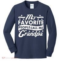 My Favorite People Call Me Grandpa Father's Day Kids Long Sleeve Shirt thumb 0
