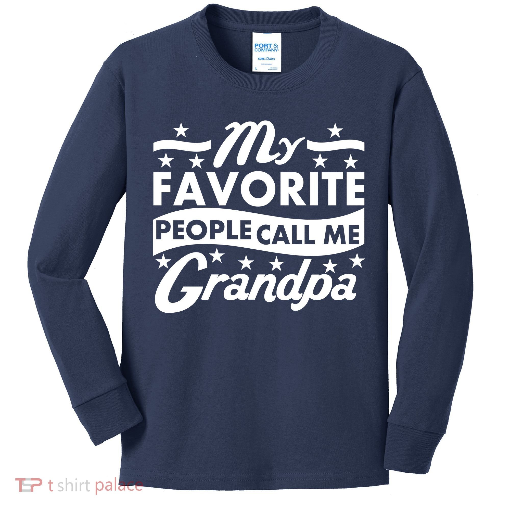 My Favorite People Call Me Grandpa Father's Day Kids Long Sleeve Shirt