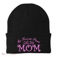 My Favorite People Call Me Mom Beanie thumb 0